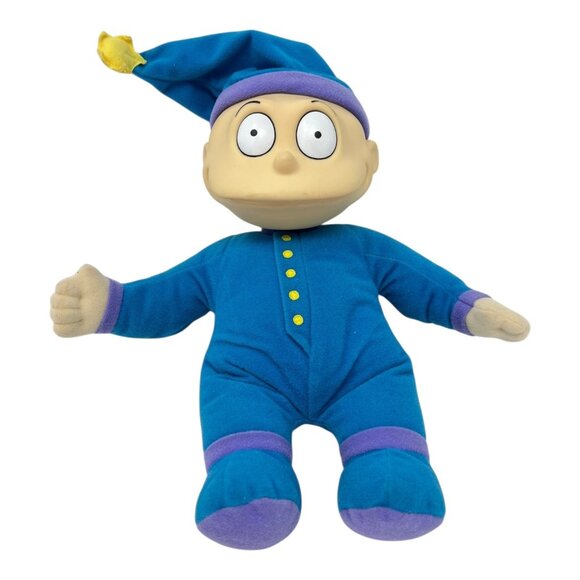 Mattel Rugrats Tommy Pickles Slumber Party 1997 Doll Blue Pajamas Viacom Vintage - Picture 1 of 9